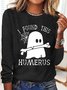 T-shirts Décontracté Printemps / Automne Toussaint Quotidien Toussaint Col Rond en Mélangé de Coton Régulier Élasticité moyenne pour Femmes