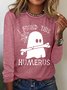 T-shirts Décontracté Printemps / Automne Toussaint Quotidien Toussaint Col Rond en Mélangé de Coton Régulier Élasticité moyenne pour Femmes