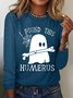T-shirts Décontracté Printemps / Automne Toussaint Quotidien Toussaint Col Rond en Mélangé de Coton Régulier Élasticité moyenne pour Femmes