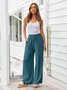 Pantalons Femmes Décontracté Plain Printemps / Automne Polyester Aucune élasticité Ample Taille Élastique Droit Régulier