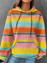 Sweat-shirts Décontracté Abstrait Printemps / Automne Micro-élasticité Ample Manches Longues Régulier Droit Régulier pour Femmes