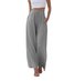 Pantalons Femmes Décontracté Plain Printemps / Automne Polyester Aucune élasticité Ample Taille Élastique Droit Régulier