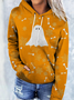 Sweat-shirts Femmes Décontracté Printemps / Automne Toussaint Polyester Sweat-shirt à Capuche Ample Manches Longues Droit Régulier