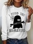 T-shirts Décontracté Printemps / Automne Toussaint Quotidien Toussaint Col Rond en Mélangé de Coton Régulier Élasticité moyenne pour Femmes