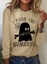 T-shirts Décontracté Printemps / Automne Toussaint Quotidien Toussaint Col Rond en Mélangé de Coton Régulier Élasticité moyenne pour Femmes