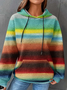 Sweat-shirts Décontracté Abstrait Printemps / Automne Micro-élasticité Ample Manches Longues Régulier Droit Régulier pour Femmes