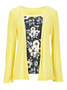Chemisiers1 Femmes Décontracté Floral Printemps / Automne Ample Jersey Manches Longues Régulier Droit Régulier