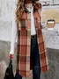 Sans Manches Régulier Plaid Gilet Boucle pour Femmes