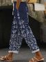 Pantalons Décontracté Floral Printemps / Automne Polyester Naturel Quotidien Pantalon droit Droit Régulier pour Femmes