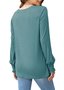 T-shirts Décontracté Plain Printemps / Automne Quotidien Ample Manches Longues Régulier Régulier Élasticité moyenne pour Femmes