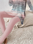 Deux Pièces Ensembles Rayé Décontracté Printemps / Automne Naturel Quotidien Jersey Manches Longues Top Avec Pantalons Droit pour Femmes