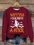 Sweat-shirts Décontracté Printemps / Automne Lettres de texte Coton Poids lourd Micro-élasticité Quotidien Toussaint Manches Longues pour Femmes