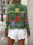 Pulls Décontracté Plain Printemps / Automne Micro-élasticité Quotidien Manches Longues Col Rond Fil/fil de laine Régulier pour Femmes