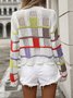 Pulls Décontracté Plain Printemps / Automne Micro-élasticité Quotidien Manches Longues Col Rond Fil/fil de laine Régulier pour Femmes