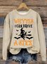 Sweat-shirts Décontracté Printemps / Automne Lettres de texte Coton Poids lourd Micro-élasticité Quotidien Toussaint Manches Longues pour Femmes