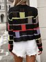 Pulls Décontracté Plain Printemps / Automne Micro-élasticité Quotidien Manches Longues Col Rond Fil/fil de laine Régulier pour Femmes