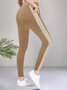 Pantalons De Yoga Décontracté Bloc de Couleur Toutes Les Saisons Naturel à Haute Élasticité Pantalon coupe slim Long Collant Régulier pour Femmes