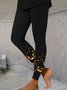 Pantalons De Yoga Femmes Décontracté Toutes Les Saisons Toussaint Aucune élasticité Quotidien Serré Jersey Pantalon coupe slim Long