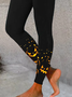 Pantalons De Yoga Femmes Décontracté Toutes Les Saisons Toussaint Aucune élasticité Quotidien Serré Jersey Pantalon coupe slim Long