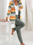 Deux Pièces Ensembles Femmes Géométrique Décontracté Printemps / Automne Sweat-shirt à Capuche Micro-élasticité Manteau avec Pantalons Droit Régulier T.-N.-L.