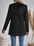 Sweat-shirt à Capuche Manches Longues Régulier Plain Blouson Zip pour Femmes