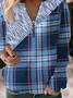 Sweat-shirts Décontracté Printemps / Automne Plaid Quotidien Ample Col Rond Droit Régulier T.-N.-L. pour Femmes