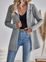 Sweat-shirt à Capuche Manches Longues Régulier Plain Blouson Zip pour Femmes