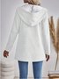 Sweat-shirt à Capuche Manches Longues Régulier Plain Blouson Zip pour Femmes