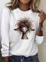 T-shirts Décontracté Imprimé d'Animal Printemps / Automne Quotidien Ample Régulier Droit Régulier Oui pour Femmes