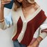 Cardigans Femmes Décontracté Bloc de Couleur Hiver Micro-élasticité Quotidien Ample Manches Longues Laine/Tricot Régulier