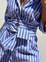 Femmes Géométrique Rouge Confortable Dentelle Robe Maxi Décontracté