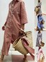 Femmes Géométrique Rouge Confortable Dentelle Robe Maxi Décontracté