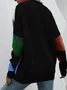 Cardigans Femmes Décontracté Bloc de Couleur Hiver Micro-élasticité Quotidien Ample Manches Longues Laine/Tricot Régulier