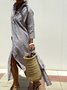 Femmes Géométrique Rouge Confortable Dentelle Robe Maxi Décontracté