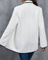 Micro-élasticité Col V Manches Longues Régulier Plain Kimono à Lacets pour Femmes