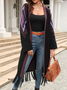 Cardigans Décontracté Ethnique Hiver Micro-élasticité Ample Manches Longues Laine/Tricot Régulier Droit pour Femmes