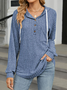 à Capuche Décontracté Plain Printemps / Automne Sweat-shirt à Capuche Naturel Ample Manches Longues Régulier Élasticité moyenne pour Femmes