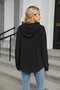 à Capuche Décontracté Plain Printemps / Automne Sweat-shirt à Capuche Naturel Ample Manches Longues Régulier Élasticité moyenne pour Femmes