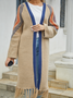 Cardigans Décontracté Ethnique Hiver Micro-élasticité Ample Manches Longues Laine/Tricot Régulier Droit pour Femmes