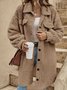 Micro-élasticité Manches Longues Régulier Plain Blouson Zip pour Femmes