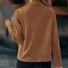 Micro-élasticité Manches Longues Épaissi Plain Blouson pour Femmes