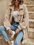 Micro-élasticité Manches Longues Régulier Plain Blouson Zip pour Femmes