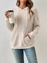 Sweat-shirts Rayé Décontracté Printemps / Automne Polyester Sweat-shirt à Capuche Micro-élasticité Ample Manches Longues Régulier pour Femmes