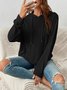 Sweat-shirts Rayé Décontracté Printemps / Automne Polyester Sweat-shirt à Capuche Micro-élasticité Ample Manches Longues Régulier pour Femmes