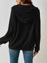 Sweat-shirts Rayé Décontracté Printemps / Automne Polyester Sweat-shirt à Capuche Micro-élasticité Ample Manches Longues Régulier pour Femmes