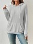 Sweat-shirts Rayé Décontracté Printemps / Automne Polyester Sweat-shirt à Capuche Micro-élasticité Ample Manches Longues Régulier pour Femmes