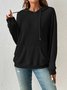 Sweat-shirts Rayé Décontracté Printemps / Automne Polyester Sweat-shirt à Capuche Micro-élasticité Ample Manches Longues Régulier pour Femmes