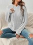 Sweat-shirts Rayé Décontracté Printemps / Automne Polyester Sweat-shirt à Capuche Micro-élasticité Ample Manches Longues Régulier pour Femmes