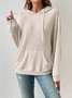 Sweat-shirts Rayé Décontracté Printemps / Automne Polyester Sweat-shirt à Capuche Micro-élasticité Ample Manches Longues Régulier pour Femmes