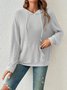 Sweat-shirts Rayé Décontracté Printemps / Automne Polyester Sweat-shirt à Capuche Micro-élasticité Ample Manches Longues Régulier pour Femmes